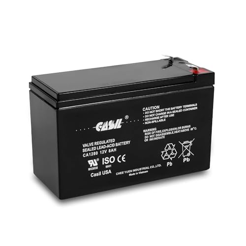 Casil 12v 8ah Battery CA1280 F2 Sealed Lead Acid SLA Battery