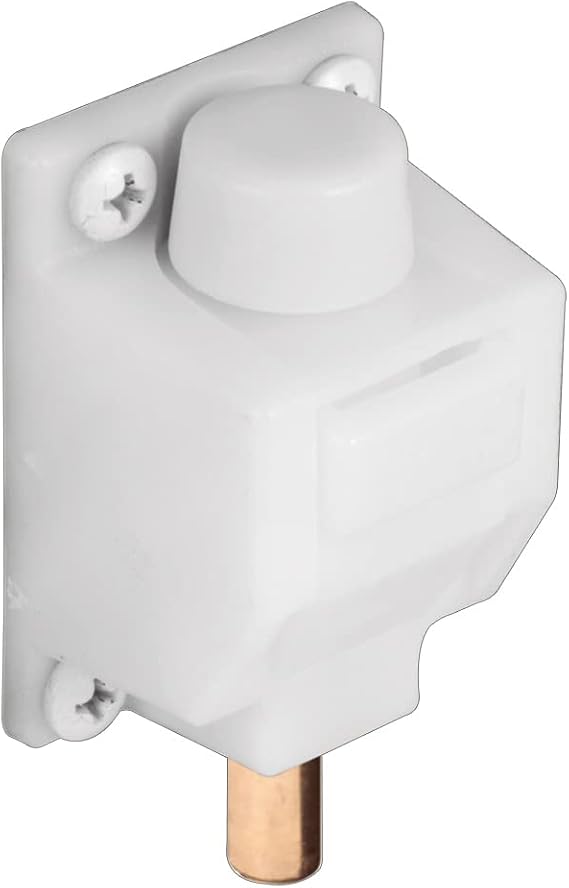 Prime-Line U 9869 5/16 In. Diameter, Foot Operated, White, Sliding Patio Door Lock (Single Pack)