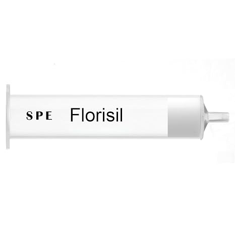 Florisil Solid Phase Extraction Cartridges SPE Columns for Retention of The Target Compound for Selective Adsorption of Analytes or Interferences from Complex Matrices,5pcs (500mg/6ml)