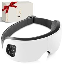 Eye Massager with Heat, Compression, Heated Sleep Mask, Mothers Fathers Day Birthday Gifts for Women Men, Massager Scalp for Eye Strain Relief, Foldable,Comfortable