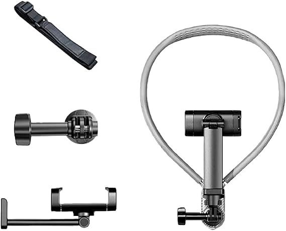 Neck Mount for Action Camera with Air Cushion, POV Hands Free Mount with Adjustable Chest Strap, First Person View Stabilizer Compatible for GoPro, DJI, Insta360 and Most Action Cameras