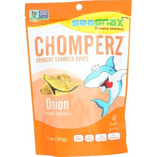 SEASNAX Chomperz Onion Seaweed Snack, 1 OZ