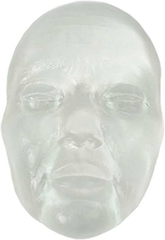 Clear Facial Injection Training Mannequin, PDO Thread Facelift Demonstration Head Model, Transparent Manikin Face Injection Model for Aesthetic Training