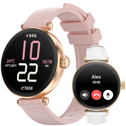 Smart Watches, 1.19 AMOLED Smartwatch for Women AnswerMake Call, Fitness Tracker with 100 Sport Modes, IP68 Waterproof, Heart RateSleep Monitor, Activity Trackers Compatible with Android&iOS