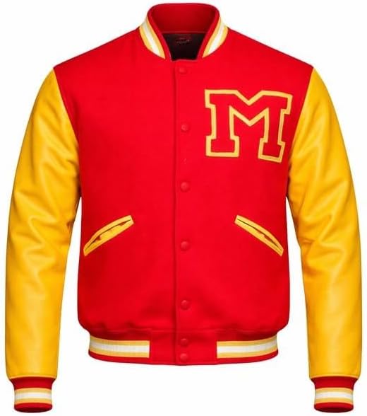 Mens MJJ B3at-It Red Leather Zipper Jacket | Thriller Jacket for Adult Costume for Halloween