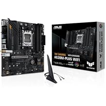 ASUS TUF Gaming A620M-PLUS(WiFi) AMD AM5 (Ryzen 7000) microATX Gaming Motherboard(DDR5,PCIe 4.0,2xM.2 Slots,2.5Gb LAN,Wi-Fi6,2xDisplayPort,HDMI,Front USB 3.2 Gen 1 Type-C,BIOS Flashback,M.2 Q-Latch)