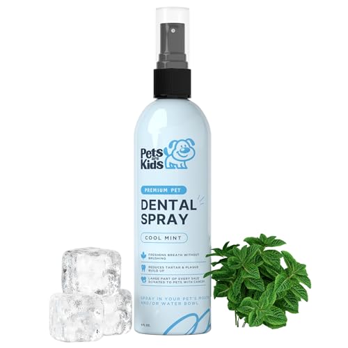 Pets are Kids Dog Dental Spray - 8oz Premium Dog Breath Spray & Dental Care - Natural Breath Freshener, Fights Tartar, Plaque & Gum Disease, Mouthwash for Dogs & Cats - Mint Formula Water Additive