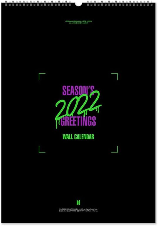 [WEVERSE] BTS 2022 Season's Greetings Wall Calendar+CultureKorean Gift(Decorative Stickers,Photocards)