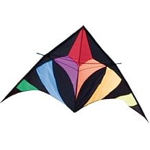 HQ Flowtail Delta 600 XL- 79 Inch Single - Line Sport Kite, Color: Rainbow - Active Outdoor Fun for Ages 12 and Up