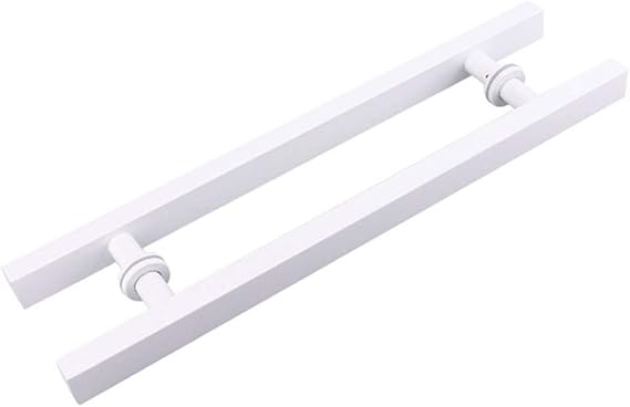 Glass Door Handle Set,Heavy Duty Brushed Stainless Steel Double Side Bar Handle,Square Shop Push Door Pull Handle,for Hotel Home Club Office Store Barn/Bronze/Hole TER 1400 Mm (White Hole