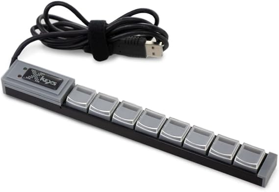 X-keys USB Stick Keys Programmable Keyboard (XK-8 Key)