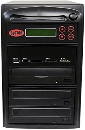 Systor Multi Media Flash Backup Center + 1 to 2 DVD Duplicator - Back up Different Flash Memory Drives (USB/SD/CF/MS/MMC) to DVD (PMBC-2)