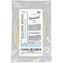 PremiumCraft Square Braid Cotton Candle Wick - #3/0