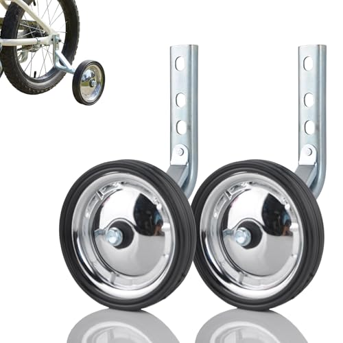 Training Wheels Little World Heavy Duty Rear Bicycle Stabilizers Mounted Kit Compatible for Bikes of 14 16 18 Inch, 1 Pair-Stronger Version