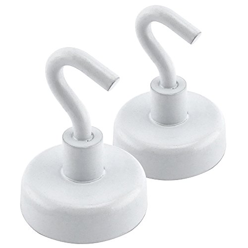 Master Magnetics 07290 Hook White Enamel Paint, 1 Diameter, 1.5 Total Height9 lb. Pack of 2
