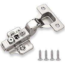 DecoBasics Inset Soft Close Cabinet Hinges for Kitchen Cabinets (10 Pcs)-105 Frameless Concealed Cabinet Door Hinge -6 Way Adjustability & Clip on Plate for Easy Installation