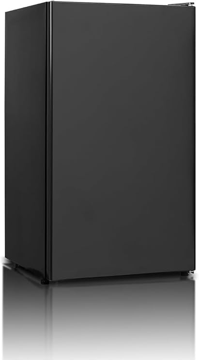 3.2 Cu.Ft Mini Fridge No Freezer, Single Door with 7 Level Adjustable Thermostat, Compact Fridge for Bedroom, Office, Dorm, Apartment