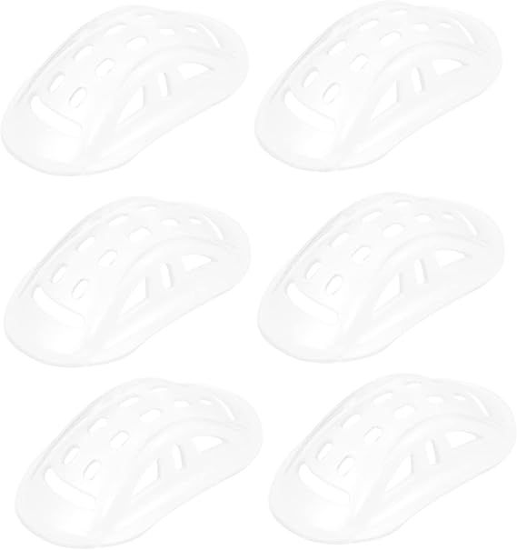SUPVOX 6pcs Chin Pad Chin Straps for Helmets Creative Helmet Accessories Motor Cycle Helmet Skiing Accessories Batting Helmet Chin Pp Motorcycle Roller Skating Helmet, 7X4.5X2CM, Transparent