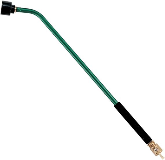 Dramm ColorMark Soft Rain Watering Spray Wand 30 Long, Green Lightweight & Durable with 8" Foam Grip and Brass Shut-Off Valve Ideal for Hanging Baskets, Planters, Gardens, Shrubs & Seedbeds