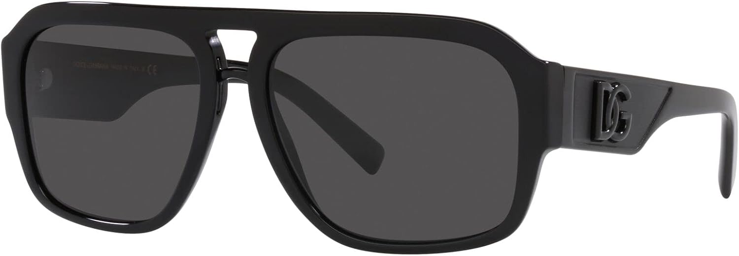 Dolce & Gabbana DG 4403 Mens Sunglasses SHINY BLACKGREY 5816140, Shiny BlackGrey