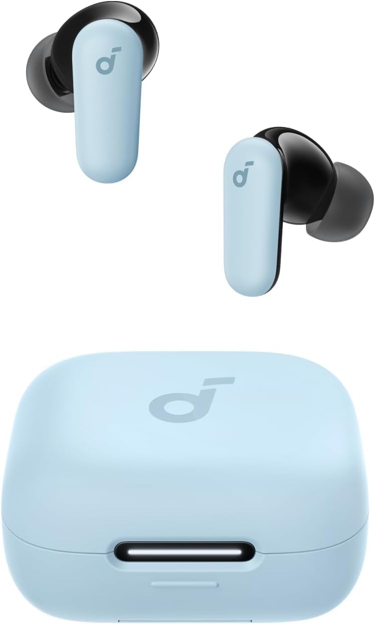 soundcore P30i by Anker Noise Cancelling Earbuds, Strong and Smart Noise Cancelling, Powerful Bass, 45H Playtime, 2-in-1 Case and Phone Stand, IP54,
