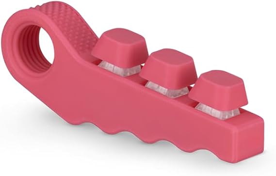 Distractibles 3-in-1 Fidget Spinner with Clicker Buttons and Sensory Strip, Stress Relief Fidget for ADHD and Anxiety (Pink)