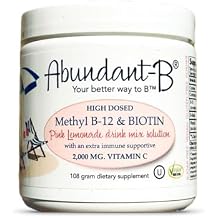 Sufficient-C Abundant-B High-Dose Methyl B-12 and Biotin Pink Lemonade Energy Drink Mix Solution - Flavor w/Function in Each Refreshing sip!