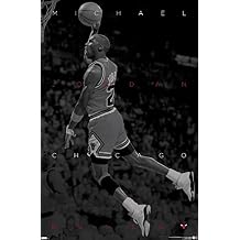 Trends International Michael Jordan - Black and White Wall Poster, 22.375" x 34", Unframed Version