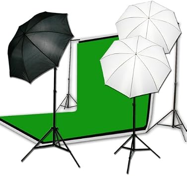 ePhoto 3 x Muslins Backdrop Background Support System Studio Photography Video Lighting Kit H4046