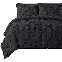 Cotton Duvets - Pinch Pleated Pintuck 1 Pc Duvet Cover - Luxury 600 Thread Count 100% Natural Cotton Decorative Duvet Solid (Twin/Twin XL, Dark Grey)