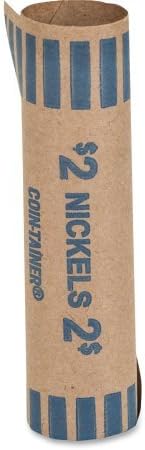 AccuBANKER Coin Wrappers 150 Count, Crimped End, Nickels