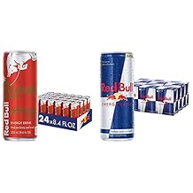 Red Bull Red Edition Watermelon and Original Energy Drink Bundle, 8.4 Fl Oz Cans
