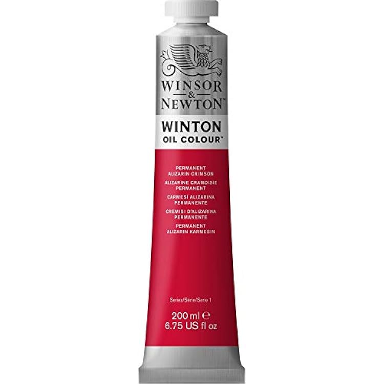 Winsor & Newton Winton Oil Color, 200ml 6.75-oz Tube, Permanent Alizarin Crimson