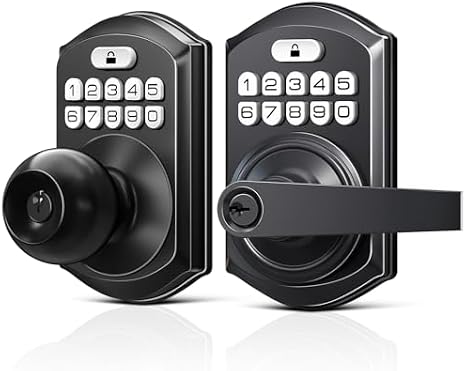 TEEHO Keyless Entry Door Lock- Keypad Door Lock with Handle