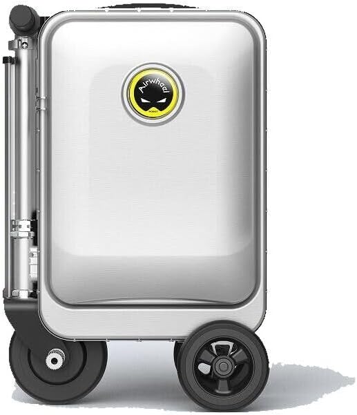 SE3S Electric Mini Smart Silver Scooter Luggage 20 Inch Riding Suitcase 250W Motor 8.07Mph with Removable Battery