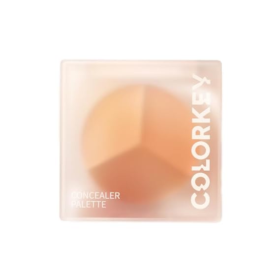 COLORKEY Refined Three-color Concealer Palette, Long-Lasting, Blendable, Covers Dark Circles, Spots, Acne, Fine Lines, Controls Oil, Hydrating, Hides Pores, Conceals Imperfections