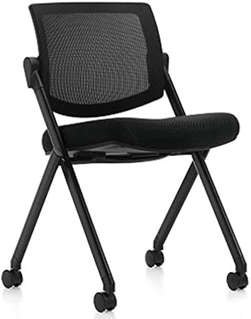 Offices to Go OTG11341B Armless Mesh Back Flip Seat Nesting Chair, 22" w x 22" d x 33" h, Set of 2