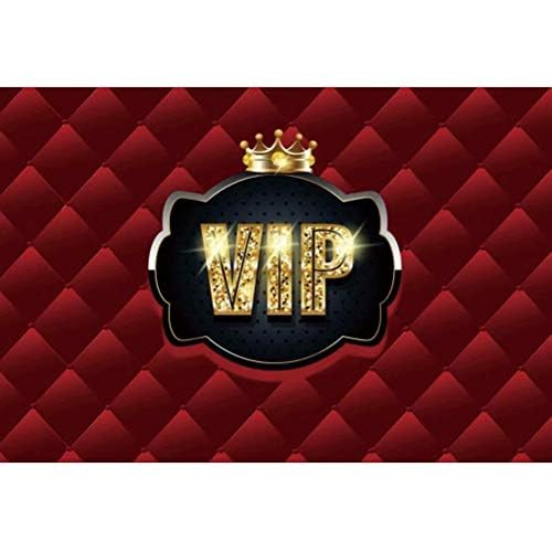 DASHAN 10x8ft Vinyl VIP Red Carpet Event Backdrop Stage Black Gold Crown Baby Shower Photography Background Graduation Birthday Party Banner Movie Ceremony Portrait Photo StudioProp