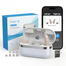 OTC Hearing Aids for Seniors & Adults, Rechargeable Hearing Aid with AI Voice Enhancement, Noise Reduction & Feedback Control, Easy to Use for Clear Conversations, TV & Outdoor Listening