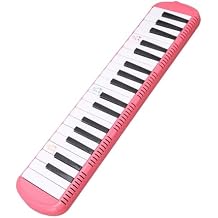 37 Key Melodica Instrument, Air Piano Keyboard with Carrying Bag and Mouthpieces for Beginners Melodica Lovers (Pink)