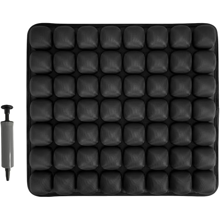Decompression Air Seat Cushion for Office Chairs, Wheelchairs, Car Seats, Inflatable Pressure Relief Comfort Seat Pad, Breathable Cushion to HIPS and Back