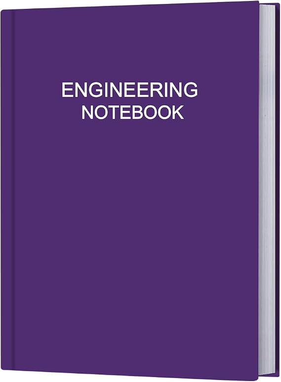 Engineering Notebook/Engineer Graph Paper Notebook - (.25" Grid Format), Lab Notebook Quad Ruled Book with Grid Pages: Table of Contents for Chemistry, Physics, Biology, 8" x 10", Purple