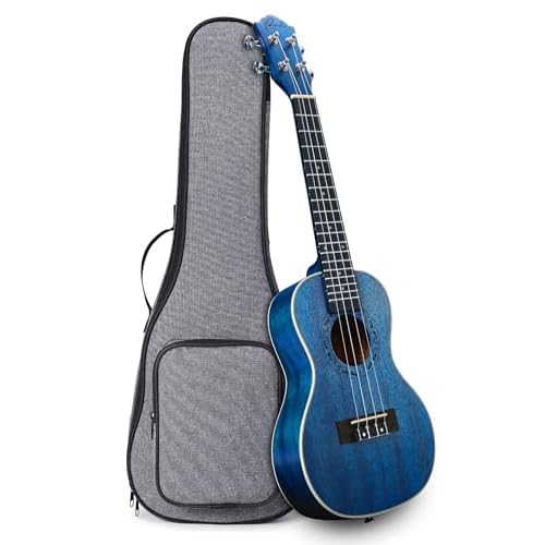 Tenor Ukulele Ranch 26 inch Professional Wooden ukelele Instrument with Online 12 Lessons and Gig Bag - Small Hawaiian Guitar - Starry Blue