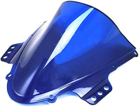 Double Bubble Windshield Windscreen for Suzuki GSXR1000 GSXR 1000 K5 2005-2006 (Blue)