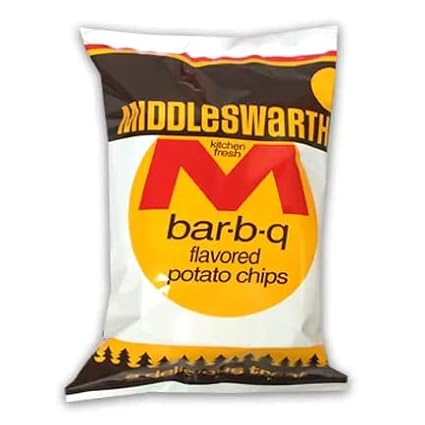 Middleswarth Kitchen Fresh BBQ Potato Chips- 12-Pack 1.2 oz. Bags