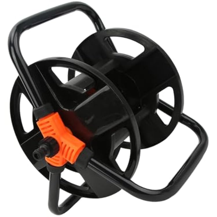 Water Hose Reel, Winding Pipe Storage Rack ABS Single Arm Tool for Garden Washing Holder Roll Floor Mounted Equipment Wrapping Rope Organizer Wheel Holders Gardening Outside Portable