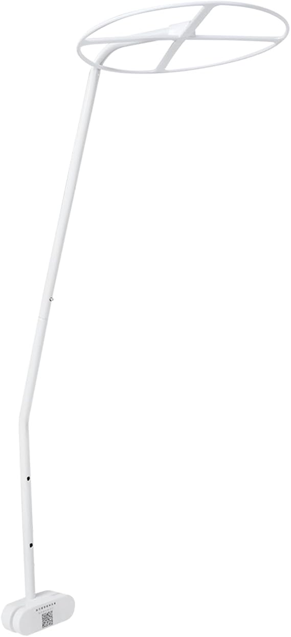 Net Stand Bed Netting Holder Set, Adjustable Clip On Crib Canopy Holder, Crib Accessories for Baby Bed, White Net Stand Holder, Lightweight and Portable