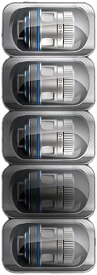 X1-D Coils for Freemax Kits, 40 to 80 Watts, 2ml Cartridge No Nicotine, 5 Pack (0.15ohm Mesh - 5 Pack)
