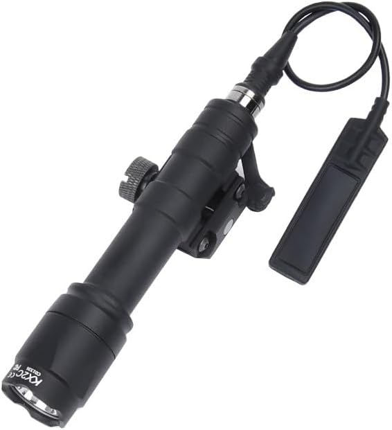 600 Lumens M600C Mini Scout Flashlight Torch Light,LED White Light Strong Flashlight,With Remote Pressure Switch Momentary Mode & Replaceable Mounting Tail Cap Switch Constant Mode,Fits For 20mm Rail