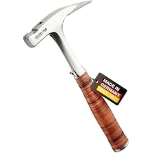 Picard Full-Steel Carpenter Roofing Hammer 950g Checked Face, Bright Finished Alloy Steel Head with Magnetic Nail Holder, Forged Full Steel Handle & Leather Grip 0079010